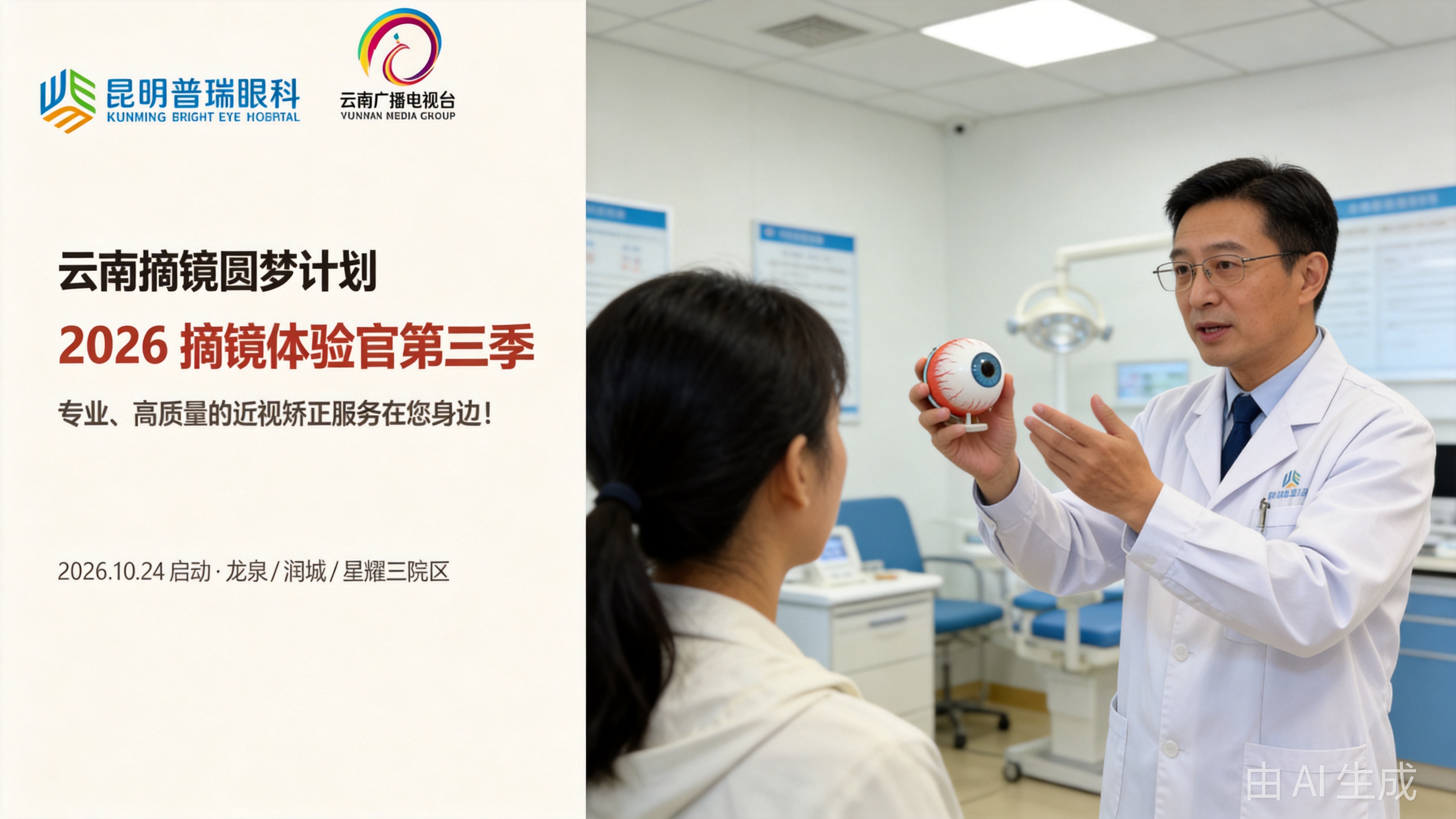 昆明普瑞眼科医院术前检查数据讲解现场